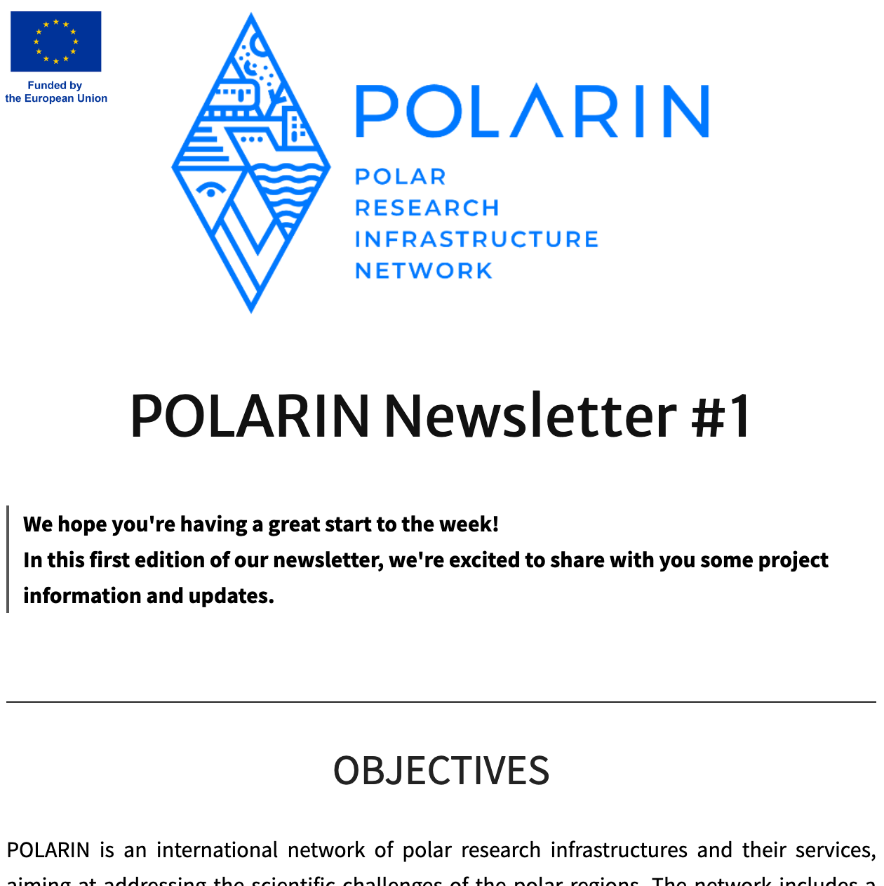 Introducing POLARIN Newsletter #1!