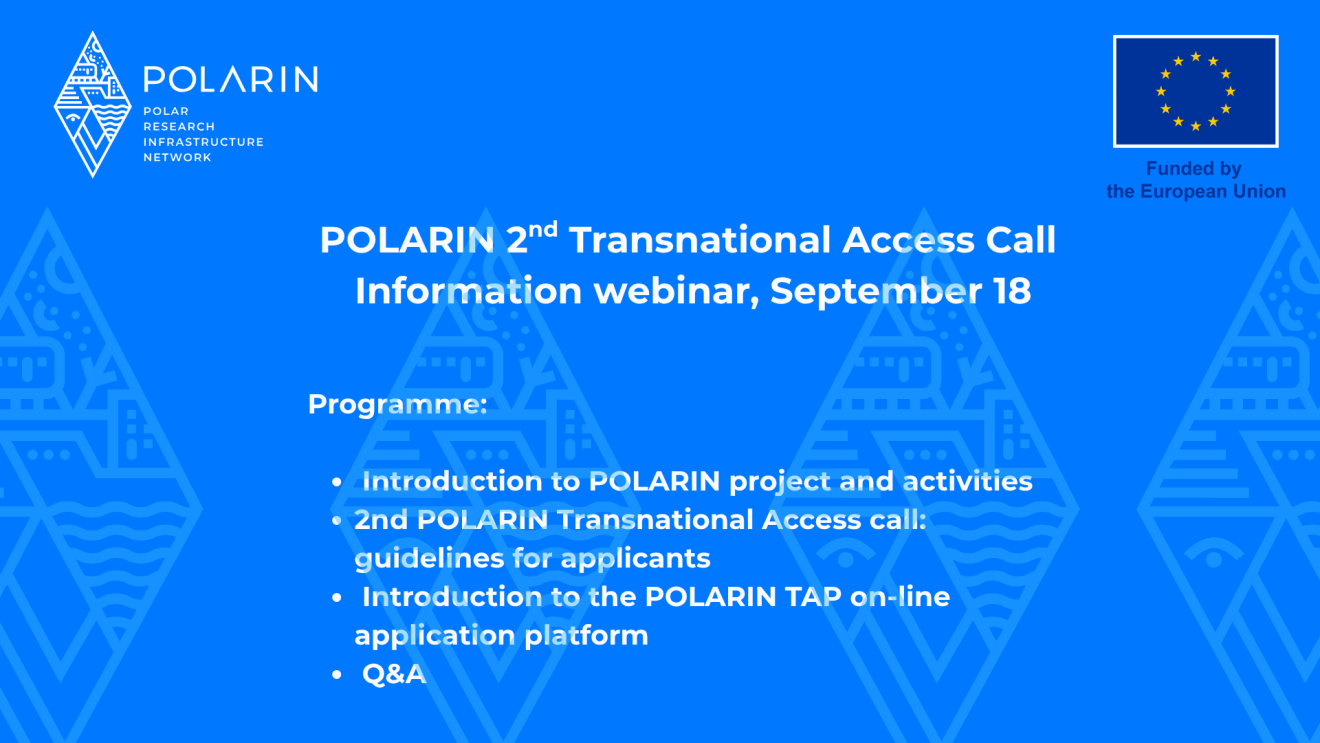Recording of POLARIN’s Information Webinar for TA Users Now Available​